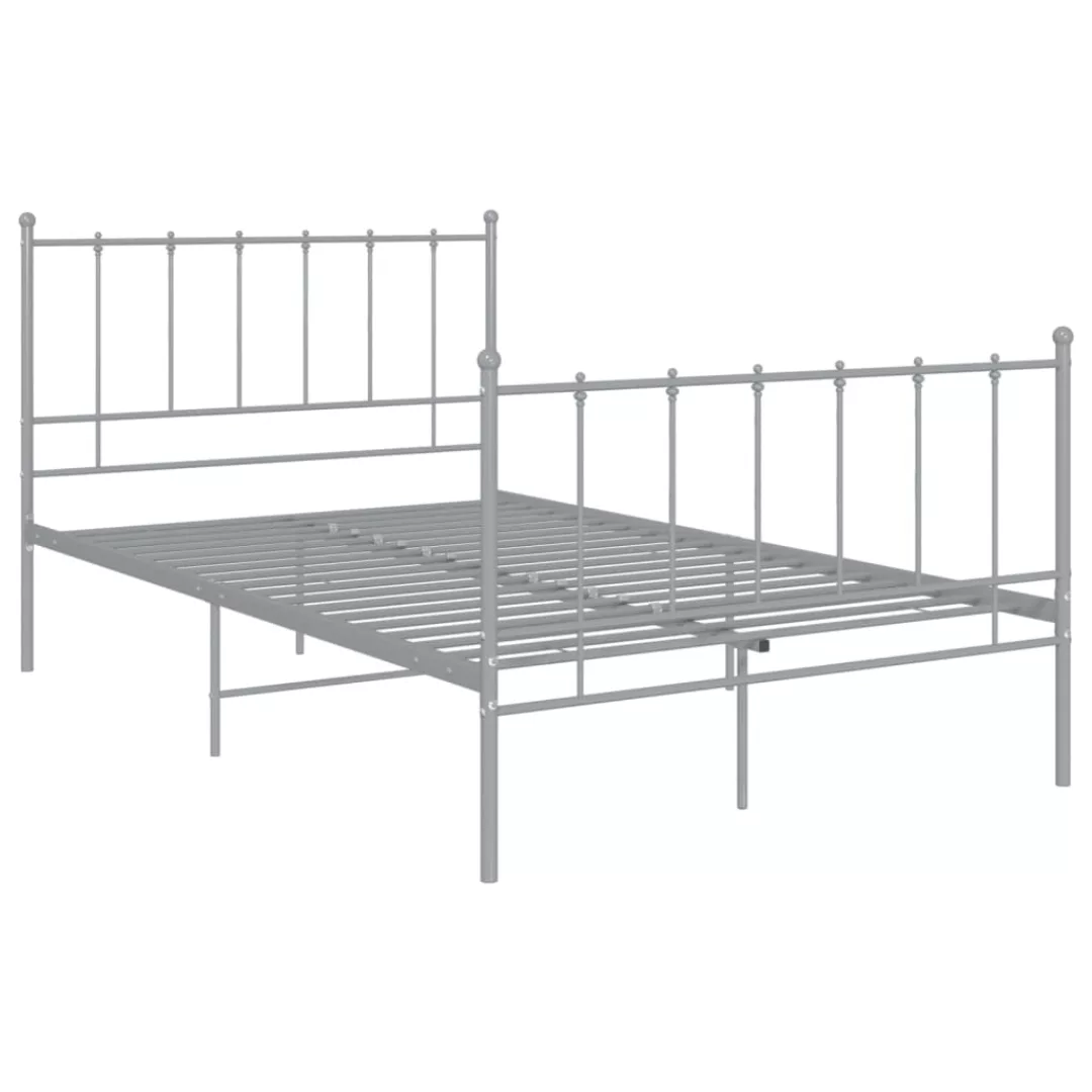 Bett Grau Metall 120x200 Cm günstig online kaufen