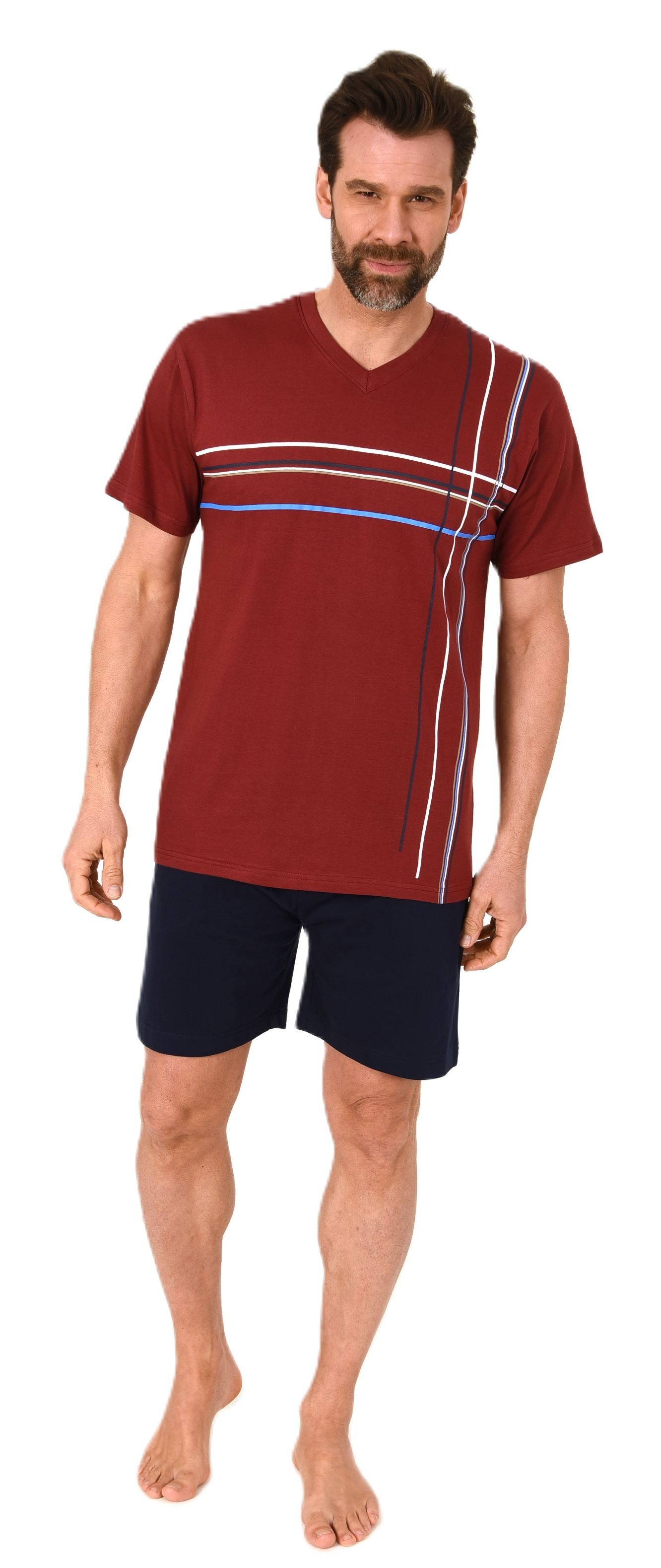 Normann Pyjama Herren Shorty Schlafanzug kurzarm günstig online kaufen
