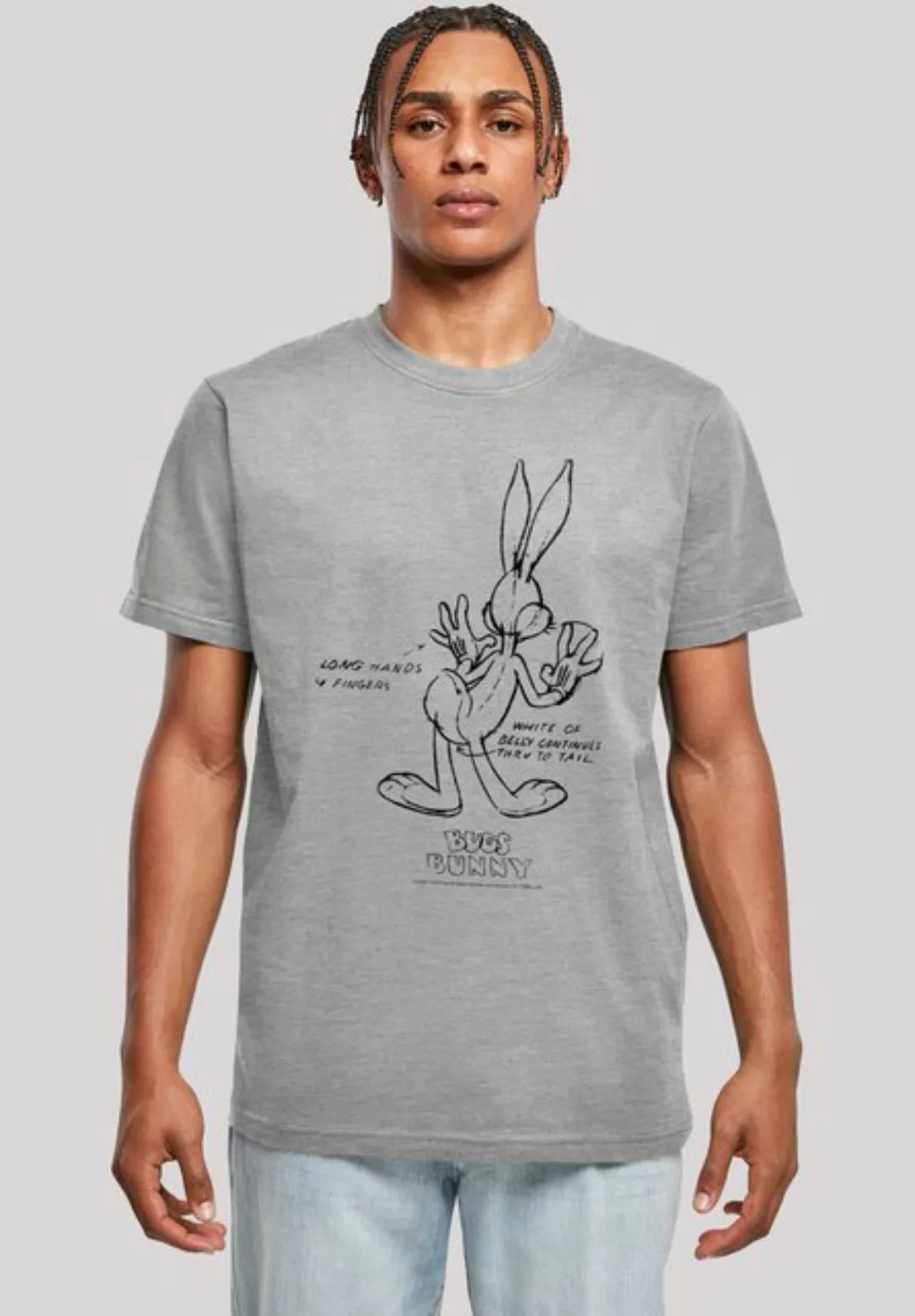 F4NT4STIC T-Shirt Looney Tunes Bugs Bunny White Belly Print günstig online kaufen