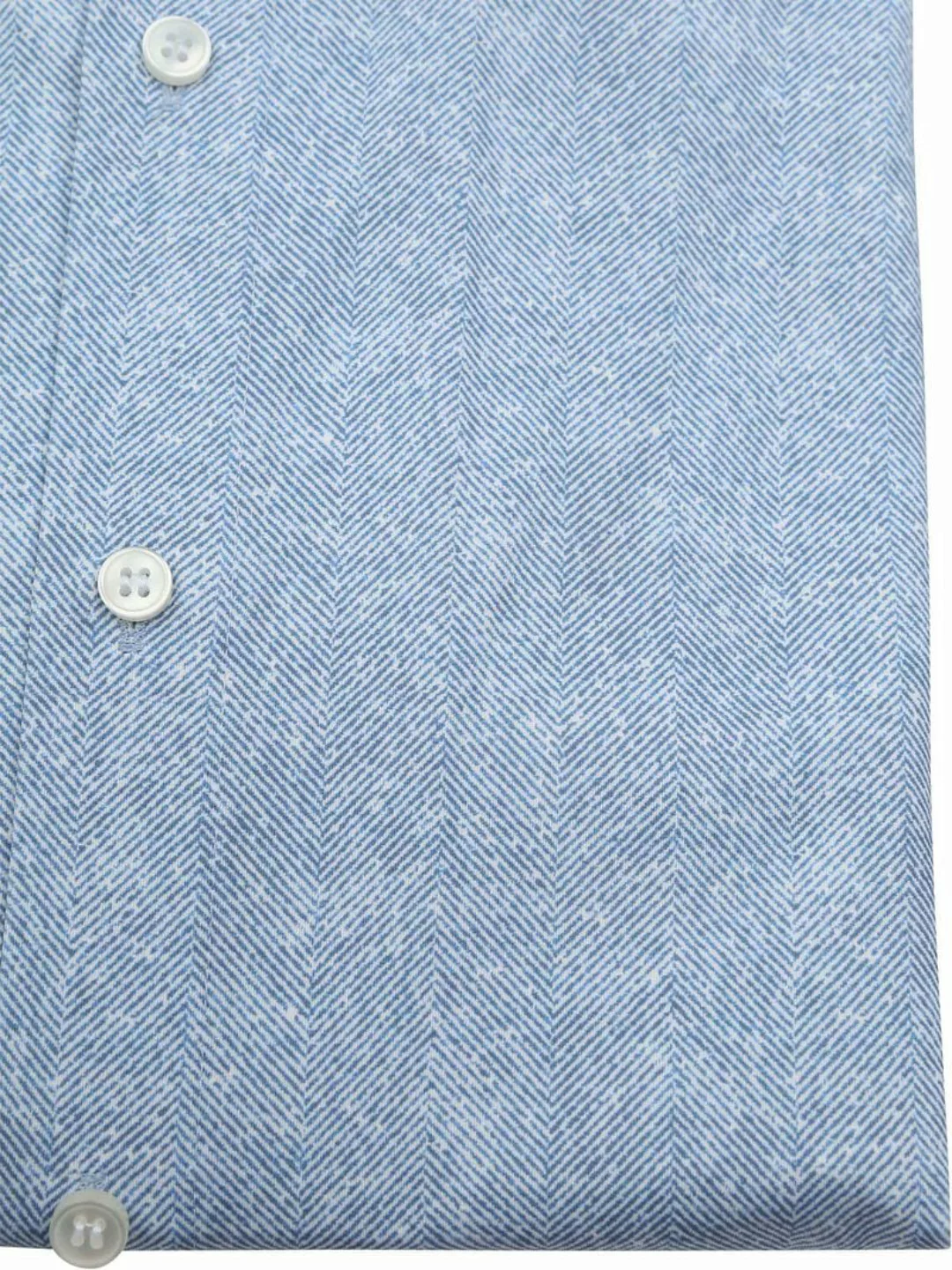 OLYMP Hemd Level 5 24/Seven Herringbone Blau - Größe 39 günstig online kaufen
