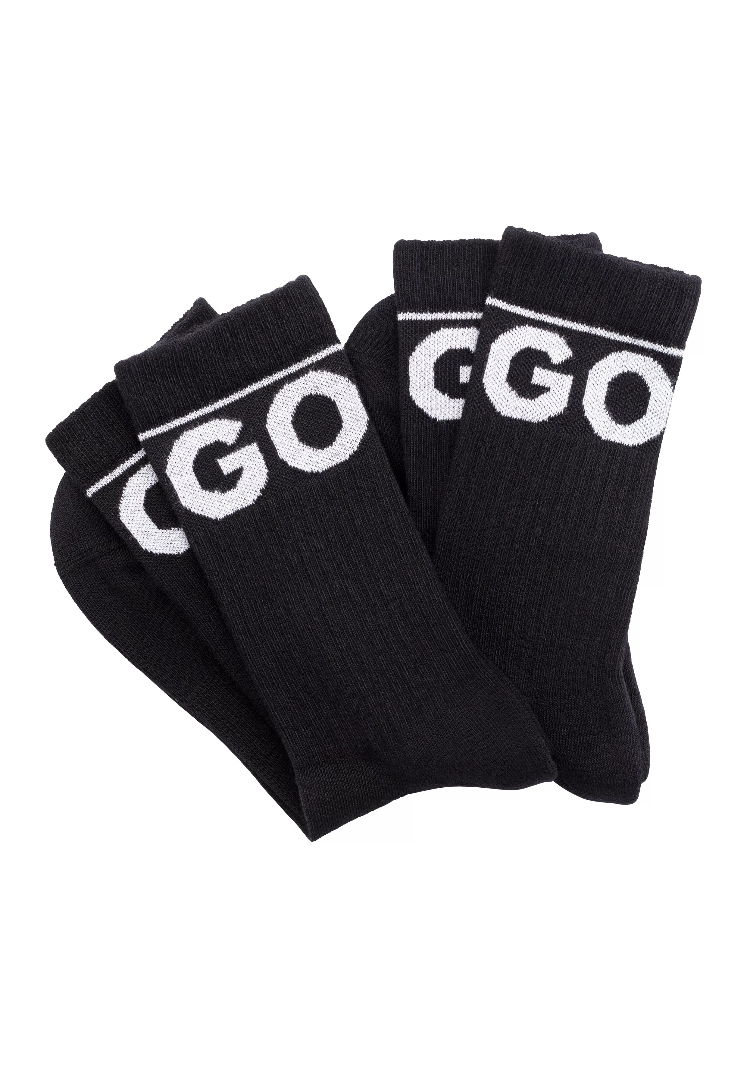 HUGO Underwear Freizeitsocken "2P QS RIB ICONIC CC", (Packung, 2 Paar, 2er) günstig online kaufen