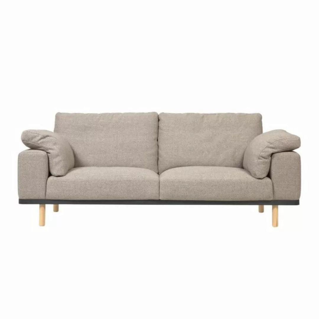 Natur24 Sofa Sofa Noa 3-Sitzer mit beigen Kissen 230cm Sitzgarnitur Couch günstig online kaufen