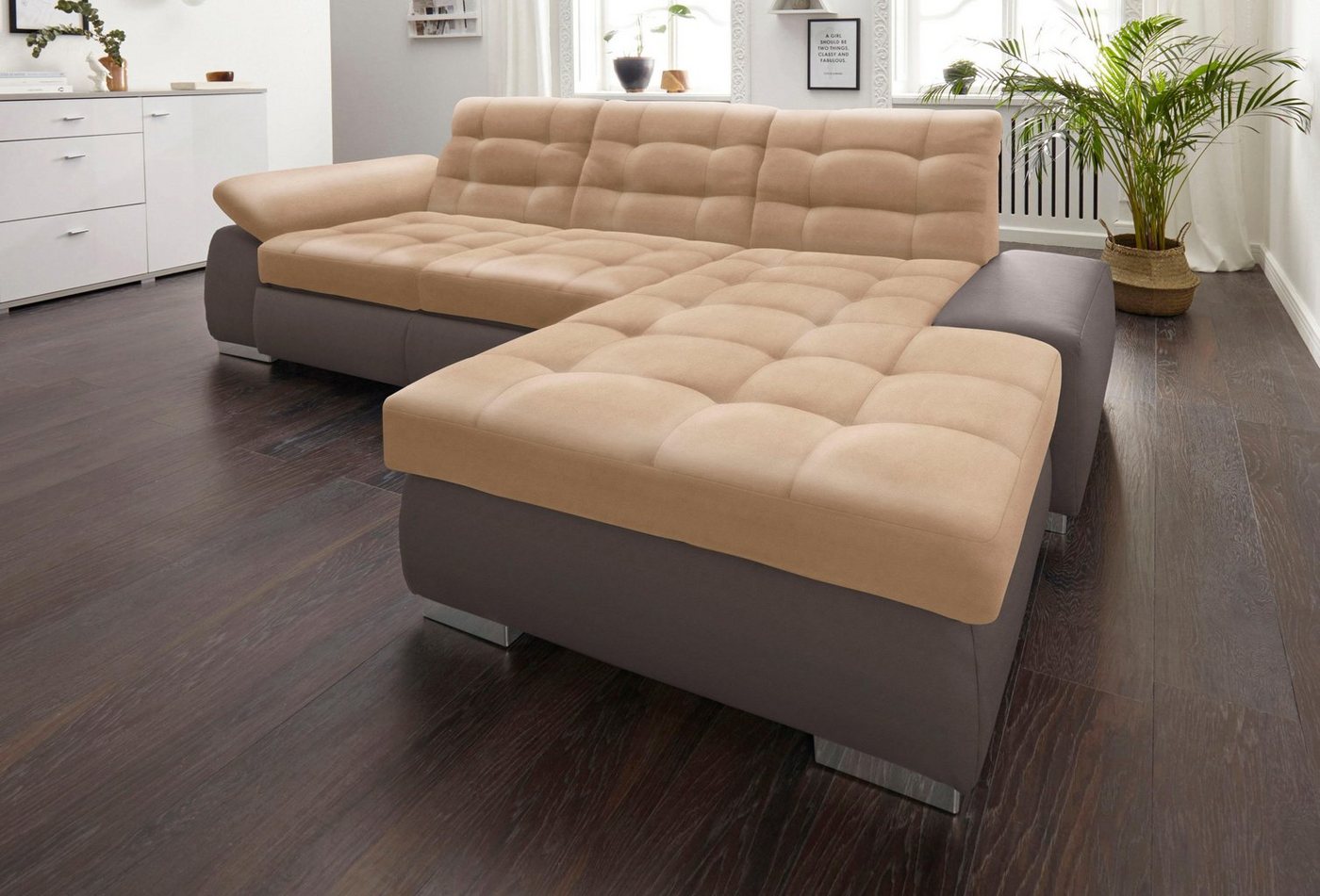 sit&more Ecksofa "Ontario L-Form", XXL, wahlweise mit Bettfunktion günstig online kaufen