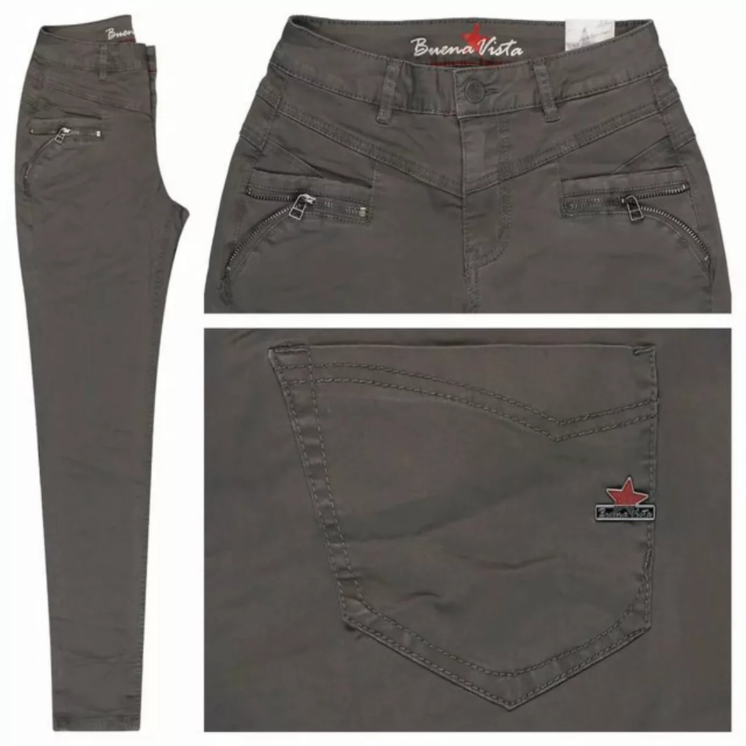 Buena Vista Skinny-fit-Jeans Florida-Z cropped stretch twill granite günstig online kaufen