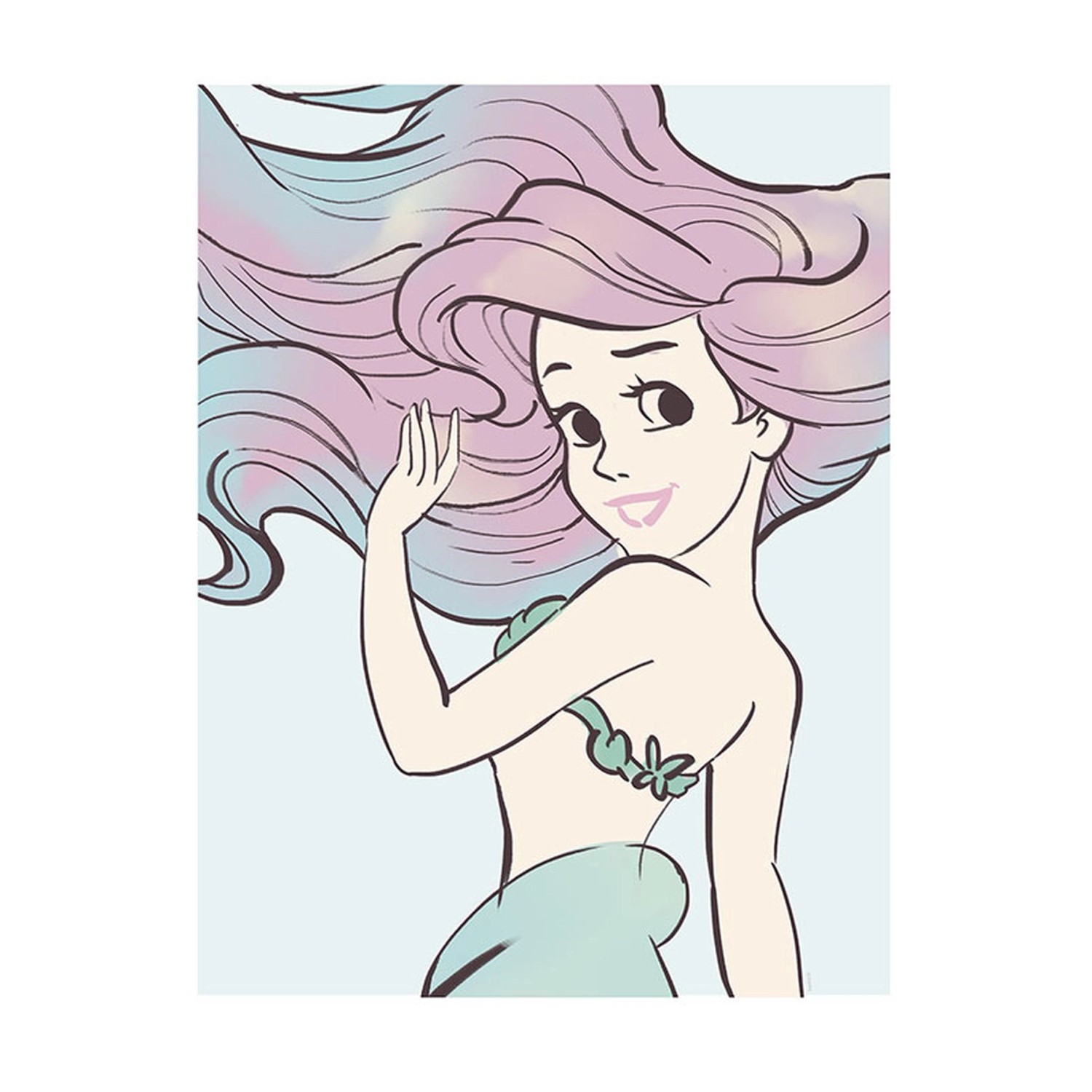 Disney Poster Arielle - Die Meerjungfrau Violett und Blau 40 x 50 cm 610087 günstig online kaufen