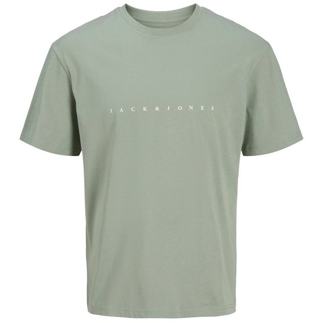 Jack & Jones Rundhalsshirt Große Größen Herren T-Shirt JJESTAR salbeigrün J günstig online kaufen