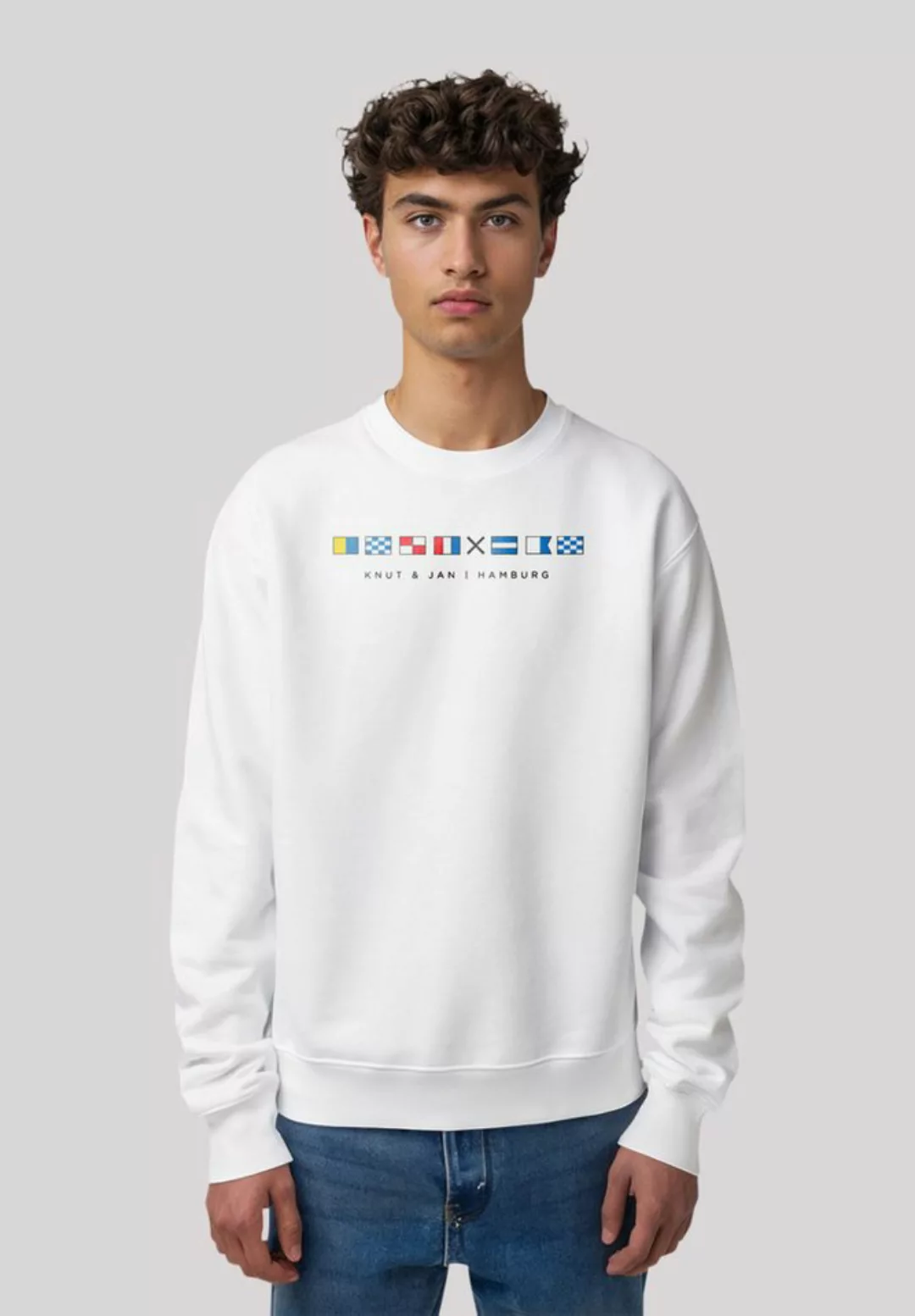 F4NT4STIC Sweatshirt "Segel Fahnen Knut & Jan Hamburg", Premium Qualität günstig online kaufen