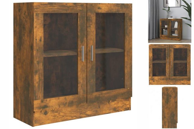 vidaXL Vitrine Vitrine Regal Vitrinenschrank Räuchereiche 82,5x30,5x80 cm S günstig online kaufen