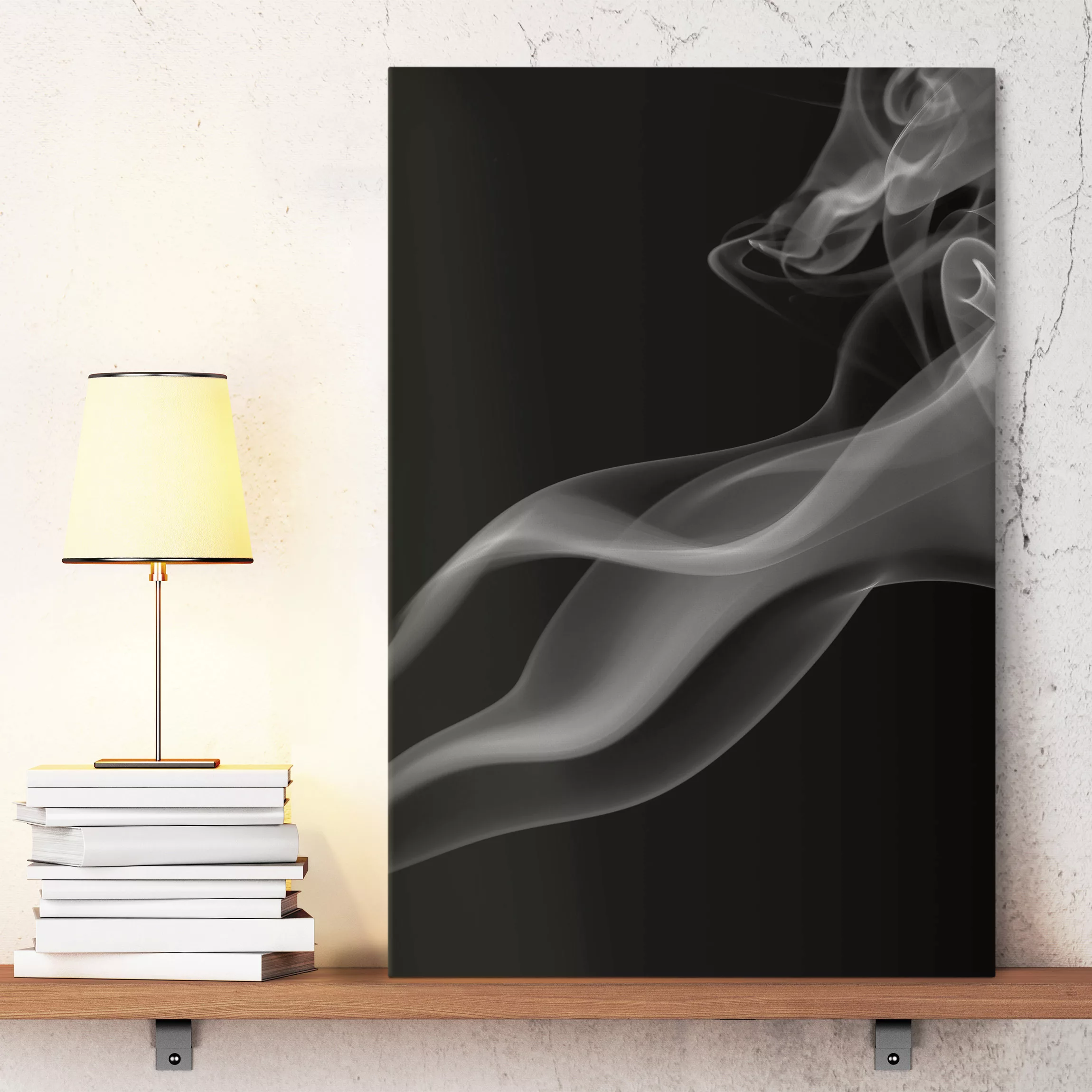 Leinwandbild Abstrakt - Hochformat Smoking Silver günstig online kaufen