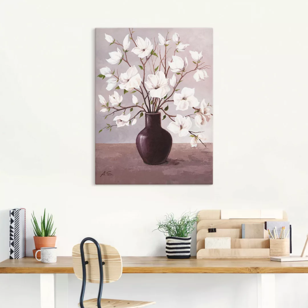 Artland Wandbild "Magnolien", Blumen, (1 St.), als Leinwandbild, Poster in günstig online kaufen