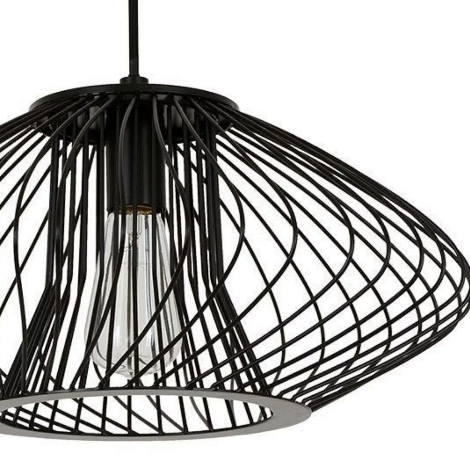 Beacon Hängelampe Pheonix Squat, schwarz, Metall, Ø 45 cm günstig online kaufen