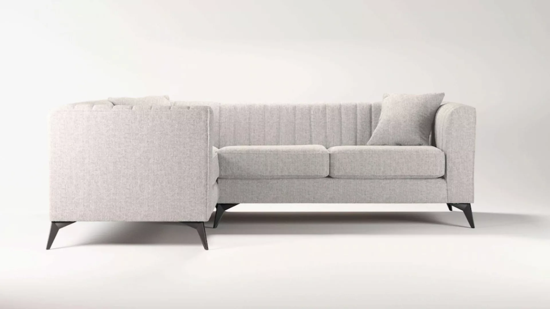 Places of Style Ecksofa »MATTHEW B/T/H: 240/167/74 cm«, L-Form, Steppung im günstig online kaufen