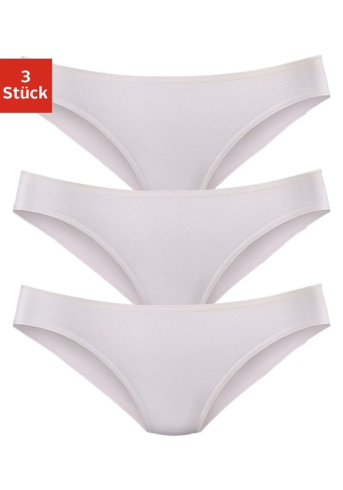 LASCANA Bikinislip, (Packung, 3 St.), aus hochwertiger Modal-Qualität günstig online kaufen