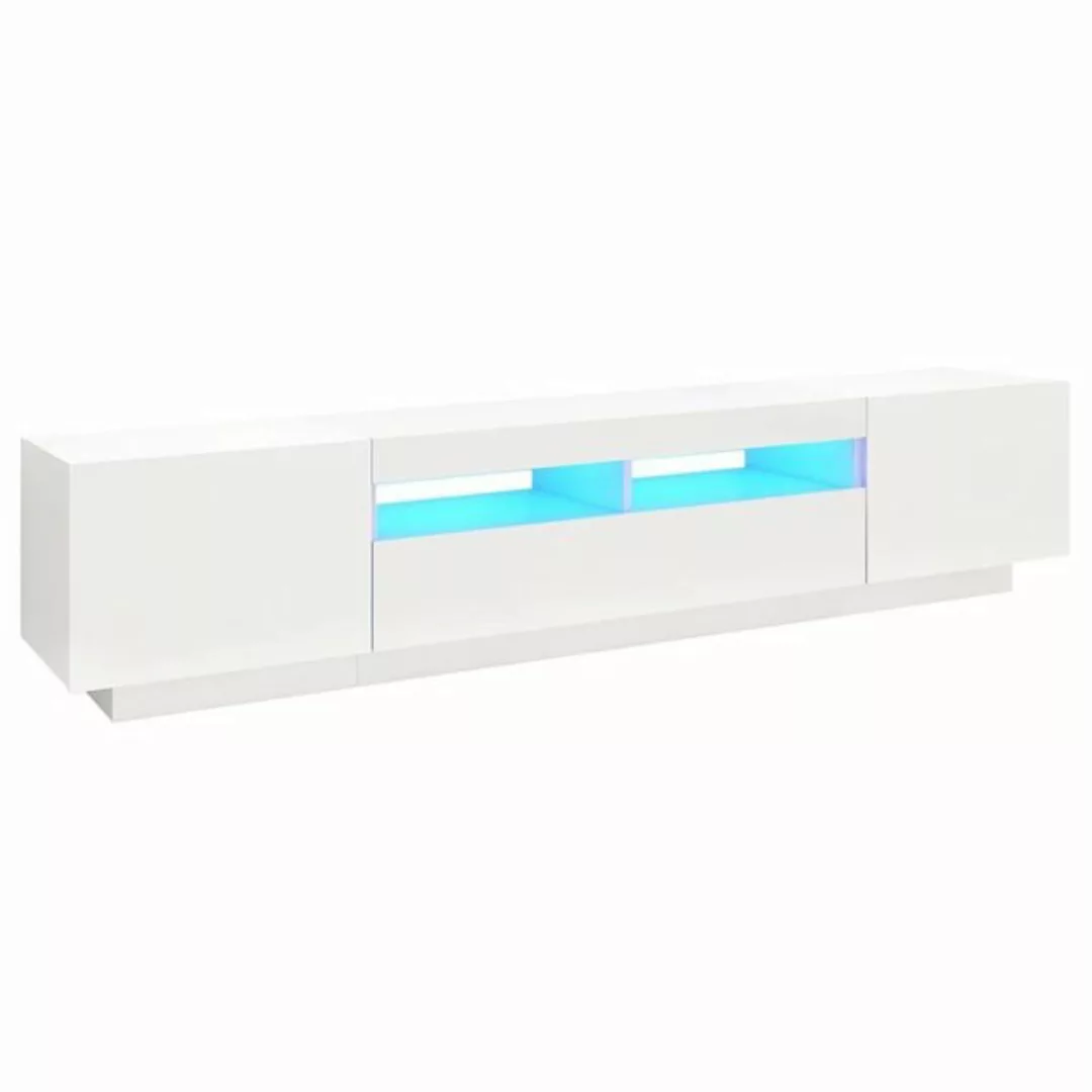 vidaXL TV-Schrank TV-Schrank mit LED Leuchten Weiß 200x35x40 cm Lowboard günstig online kaufen