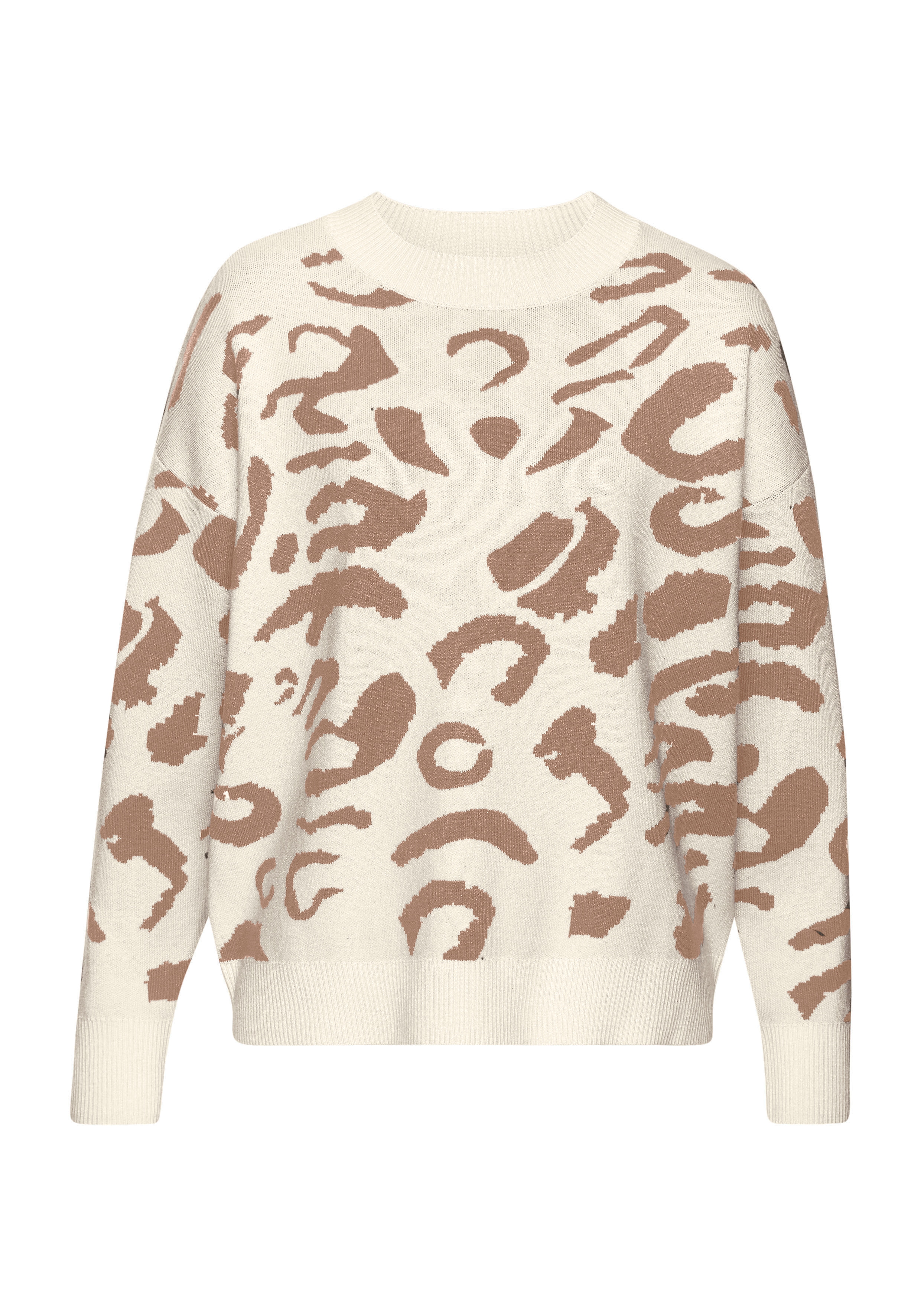 LASCANA Jacquardpullover, mit Leomuster, Strickpullover, Animalprint, modis günstig online kaufen