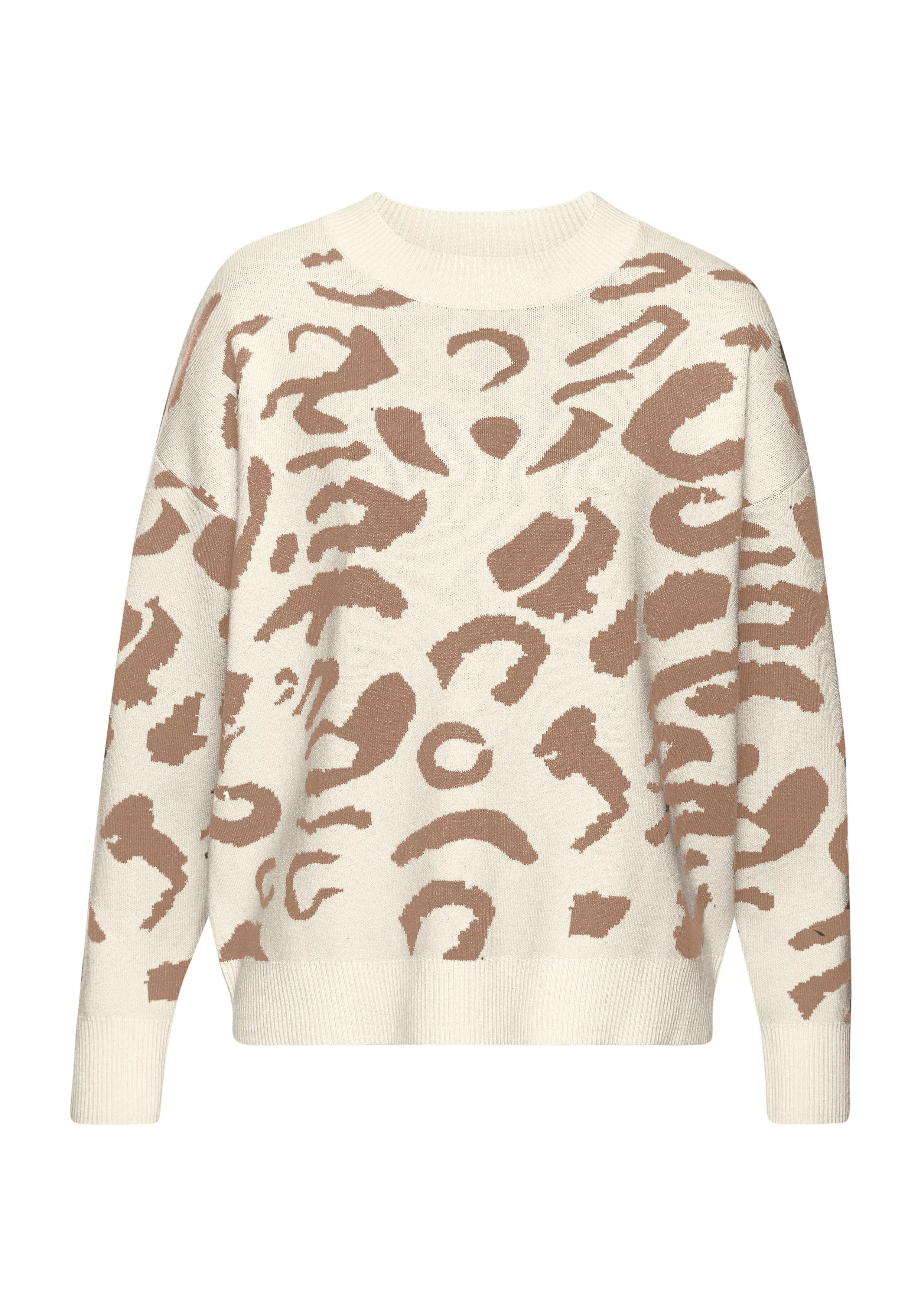 LASCANA Jacquardpullover, mit Leomuster, Strickpullover, Animalprint, modis günstig online kaufen