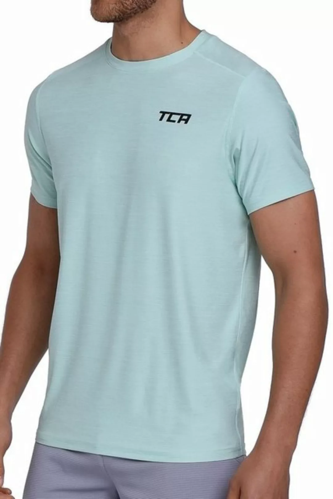 TCA T-Shirt TCA Herren Galaxy Laufshirt - Hellblau (1-tlg) günstig online kaufen
