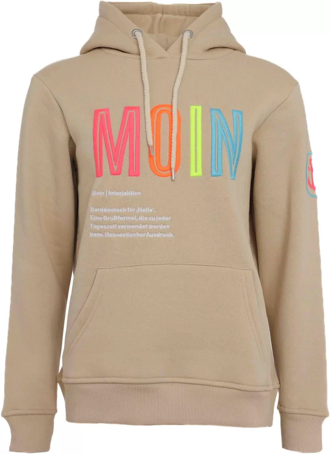 Zwillingsherz Sweatshirt mit Kapuze, Frontprint, Neondetail günstig online kaufen