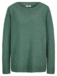 Rundhals-Pullover Anna Aura grün günstig online kaufen