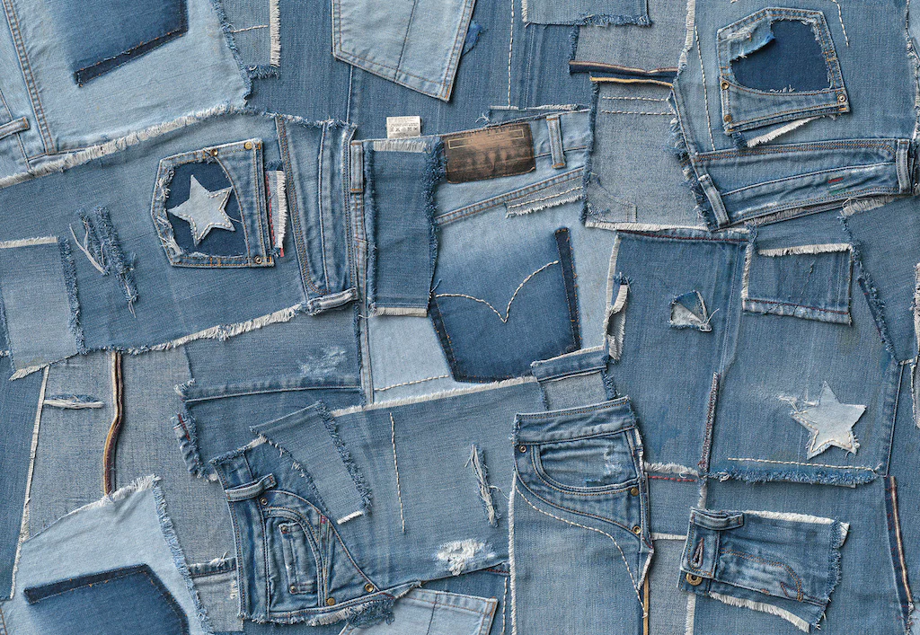 Komar Fototapete »Papier Fototapete - Jeans - Größe 368 x 254 cm«, bedruckt günstig online kaufen