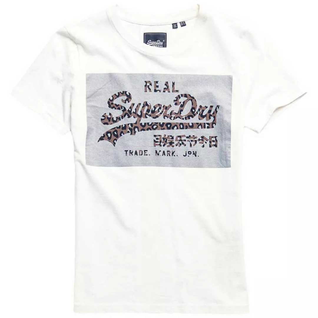 Superdry Vintage Logo Reflective Box Kurzarm T-shirt S Ecru günstig online kaufen