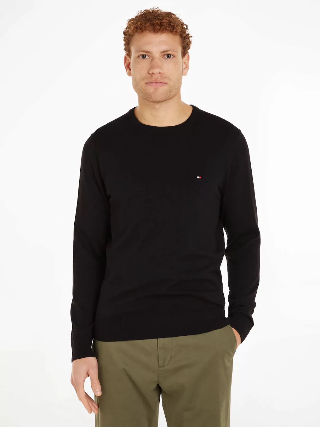 Tommy Hilfiger Rundhalspullover ESSENTIAL COTTON CREW NECK günstig online kaufen