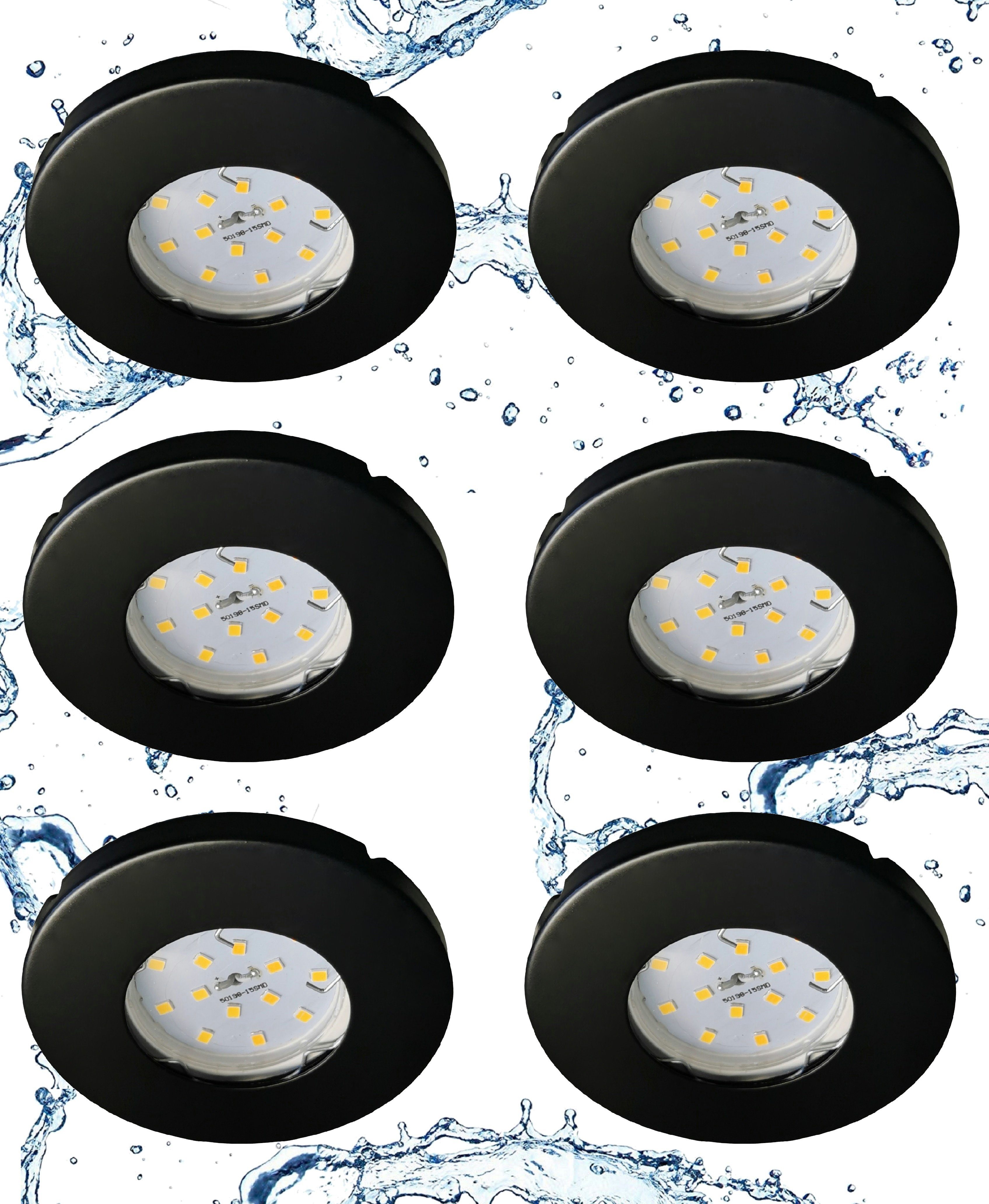 TRANGO LED Einbaustrahler, Dimmfunktion, 6729IP-065MOSD 6er günstig online kaufen