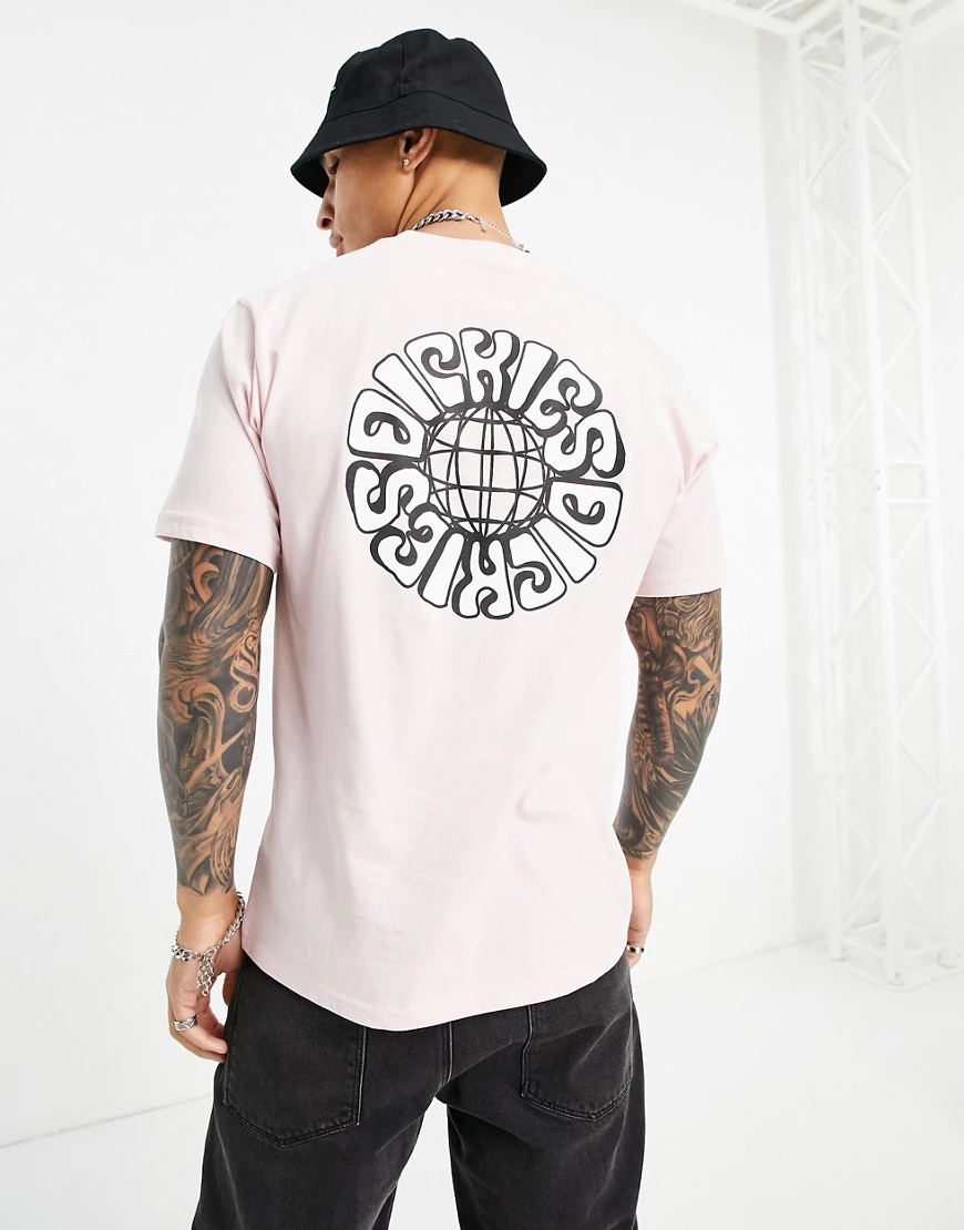 Dickies – Globe – T-Shirt in Rosa mit Print am Rücken günstig online kaufen
