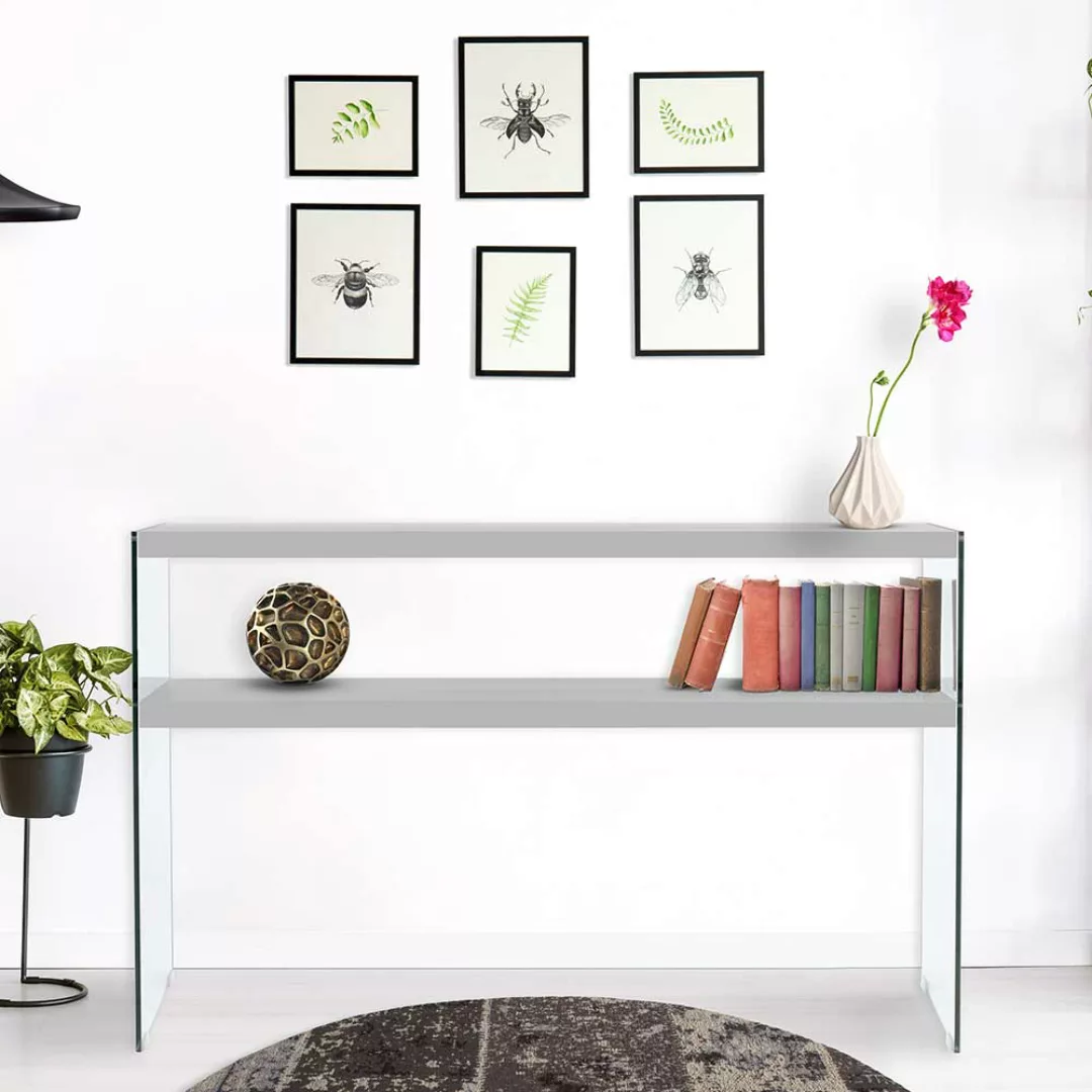 Konsolen Tisch in Grau 110 cm breit günstig online kaufen