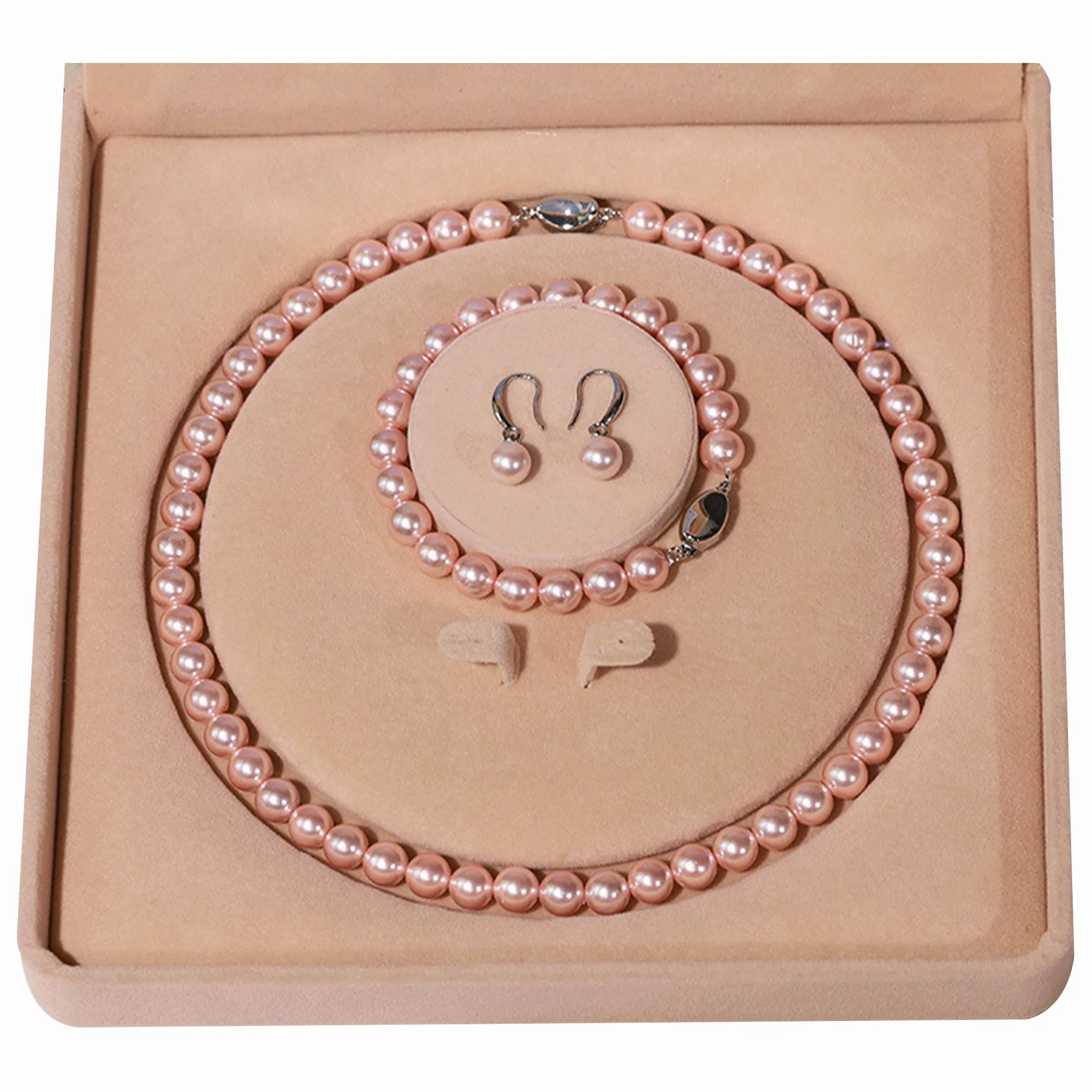 ibettertec Perlenketten-Set 8-9mm Muschel Perlenkette Armband günstig online kaufen