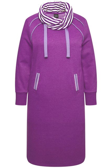 Ulla Popken Jerseykleid Sweatkleid Zierpaspeln Stehkragen Langarm Taschen günstig online kaufen