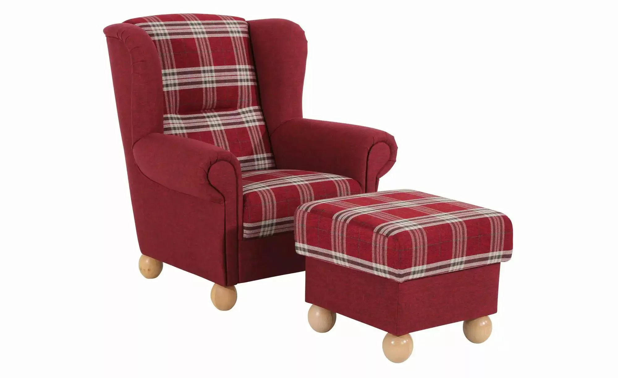 Max Winzer Hocker  Monarch ¦ rot ¦ Maße (cm): B: 54 H: 48 Polstermöbel > Ho günstig online kaufen