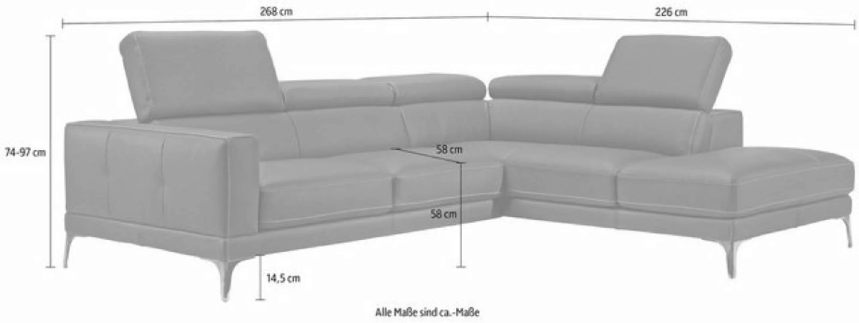 Egoitaliano Ecksofa Claudie, Designsofa mit extrakomfortablem Sitzkomfort, günstig online kaufen