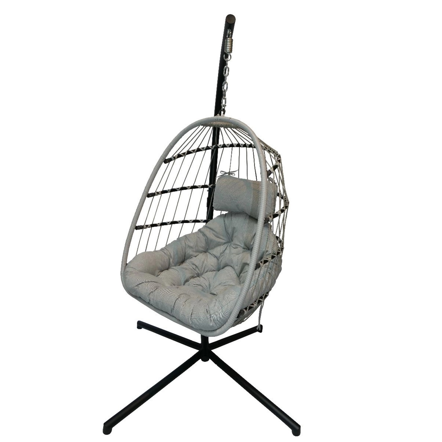 Sungörl Hängesessel Sterzing Light Grey Faltbar Wetterfest Stabil Indoor Ou günstig online kaufen