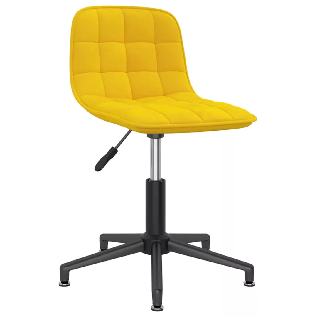Esszimmerstühle 2 Stk. Drehbar Gelb Samt günstig online kaufen