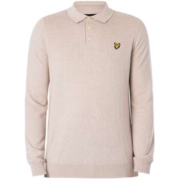 Lyle & Scott  Poloshirt Langärmliges Strick-Poloshirt aus Baumwolle und Mer günstig online kaufen