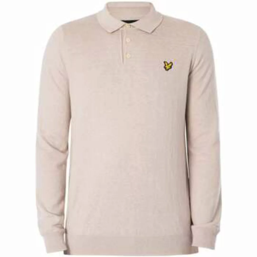 Lyle & Scott  Poloshirt Langärmliges Strick-Poloshirt aus Baumwolle und Mer günstig online kaufen