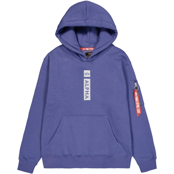 Alpha Industries  Sweatshirt Alpha Puff Print Hoodie - night purple günstig online kaufen