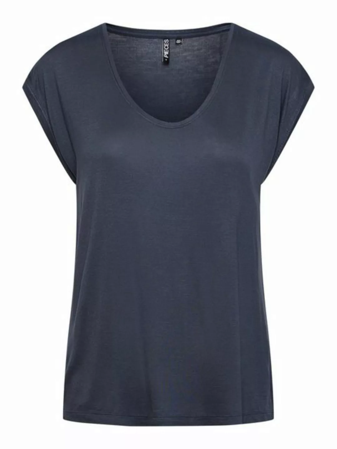 Pieces Billo Einfarbiges T-shirt Mit Kurzen Ärmeln M Ombre Blue günstig online kaufen