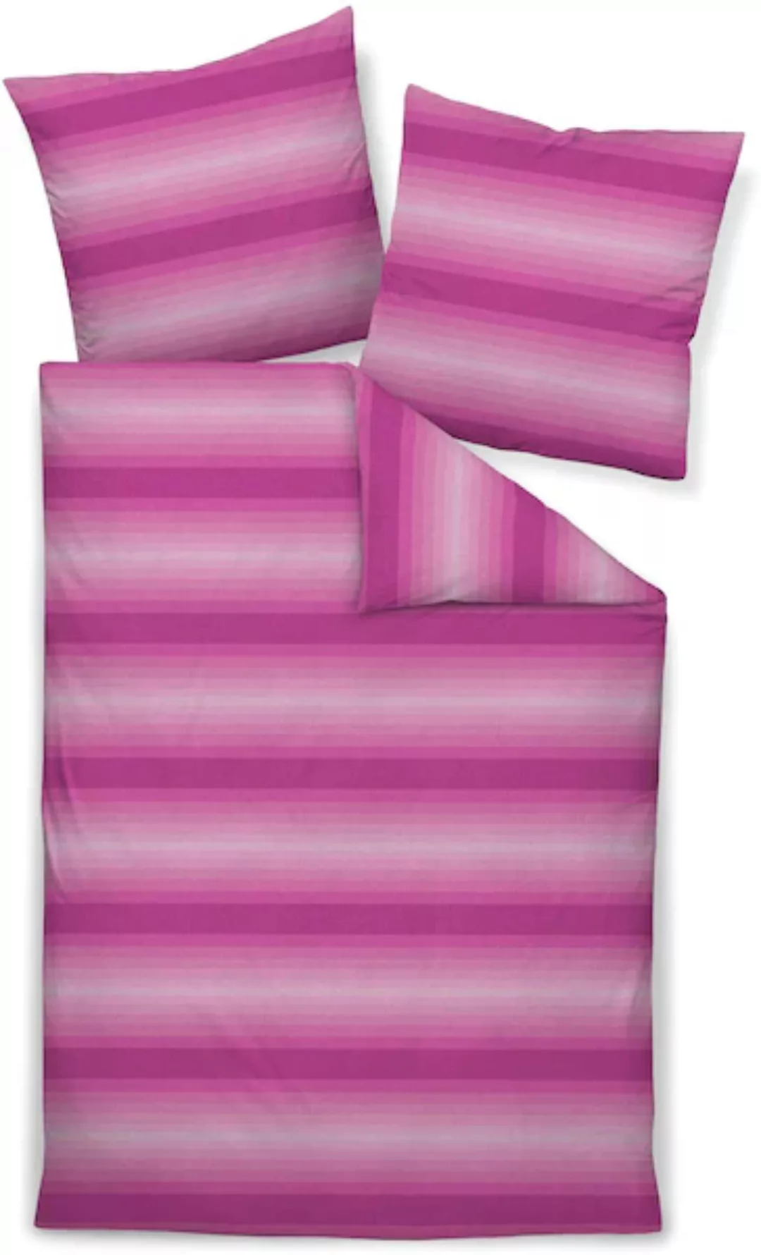 Janine Mako-Satin Bettwäsche MILANO 45075 viva magenta Größe:  155x200 cm + günstig online kaufen