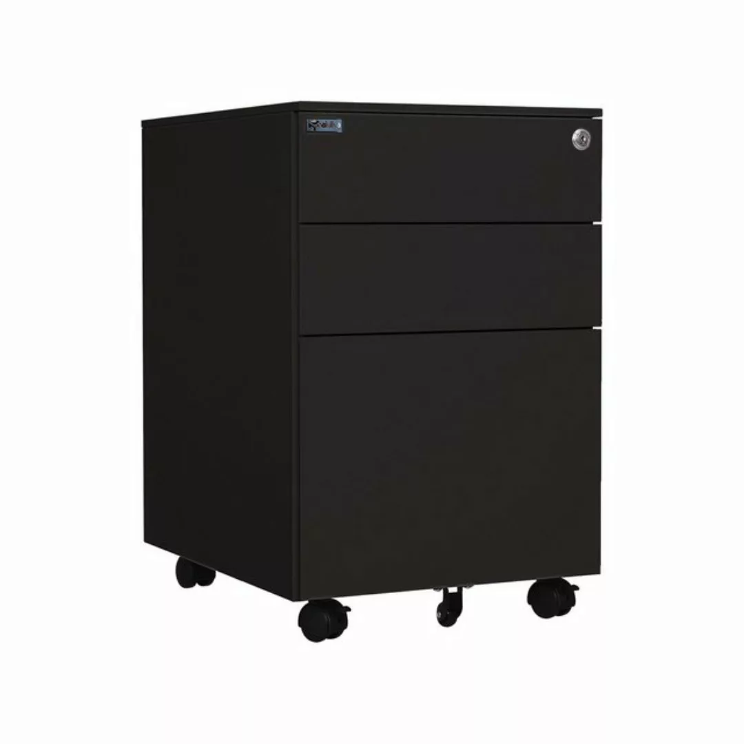 Makika Aktenschrank Rollcontainer abschließbar Schubladen und Rollen 39x50x günstig online kaufen