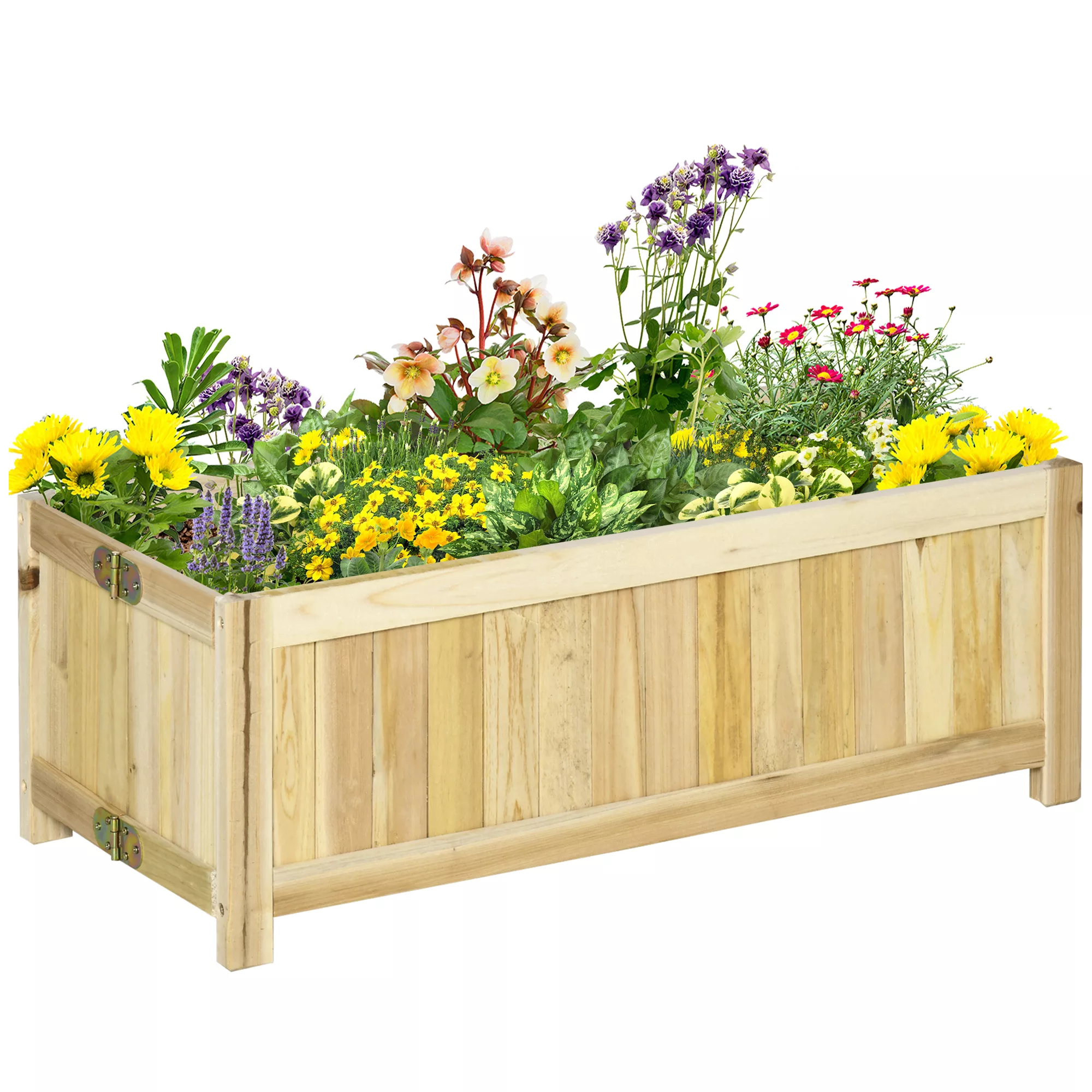 Outsunny Hochbeet  Klappbarer Pflanzkasten für Garten, Terrasse & Balkon, T günstig online kaufen