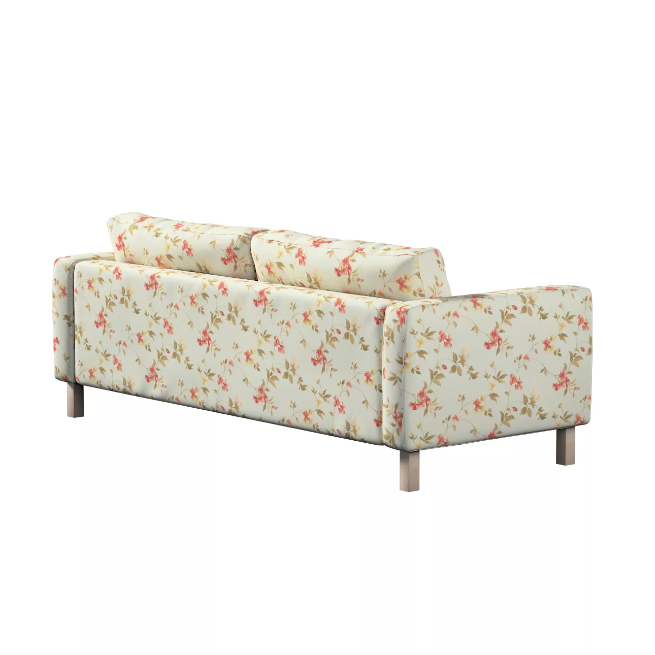 Bezug für Karlstad 3-Sitzer Sofa nicht ausklappbar, kurz, blau-rosa, Bezug günstig online kaufen