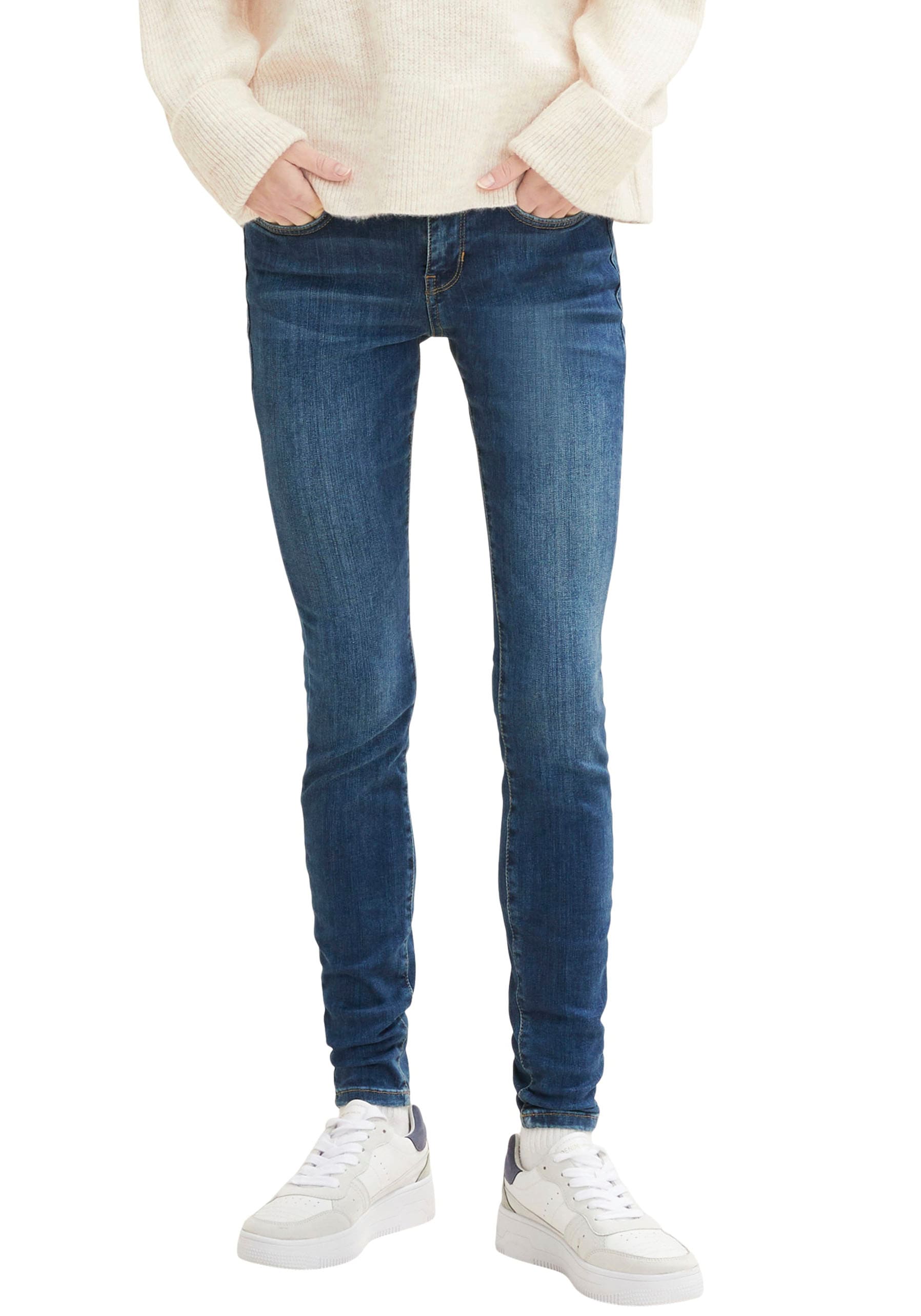 TOM TAILOR 5-Pocket-Jeans dunkel-blau (1-tlg) günstig online kaufen