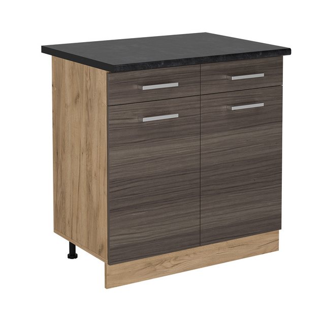 Vicco Unterschrank R-Line, Edelgrau/Goldkraft Eiche, 80 cm, AP Anthrazit günstig online kaufen