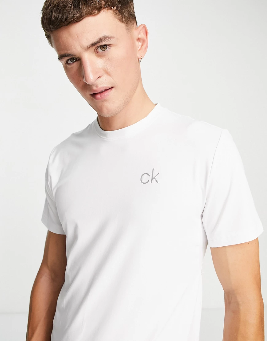Calvin Klein Golf – Newport – T-Shirt in Weiß günstig online kaufen