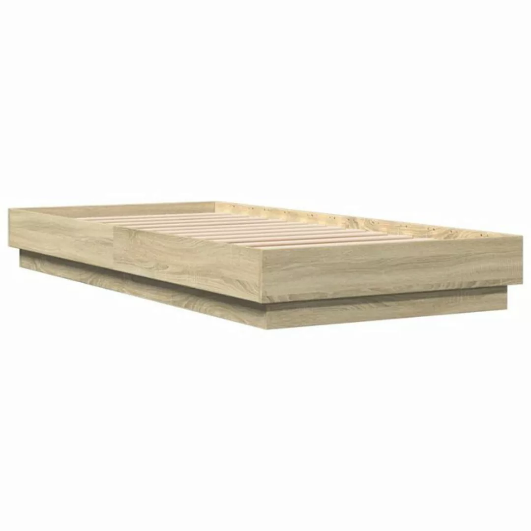 furnicato Bettgestell ohne Matratze Sonoma-Eiche 90x200 cm Holzwerkstoff (1 günstig online kaufen