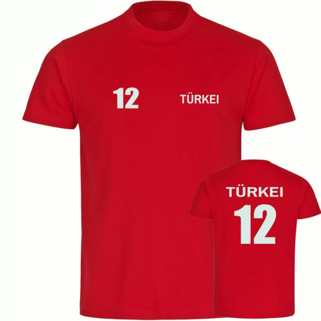 multifanshop T-Shirt Herren Türkei - Trikot Nummer 12 - Männer günstig online kaufen