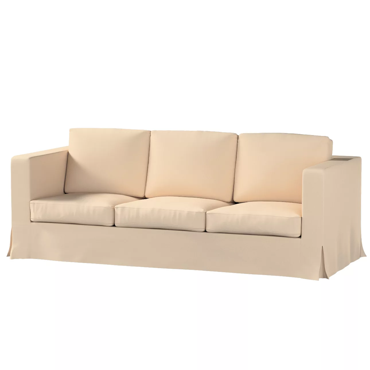 Bezug für Karlanda 3-Sitzer Sofa nicht ausklappbar, lang, creme-beige, Bezu günstig online kaufen