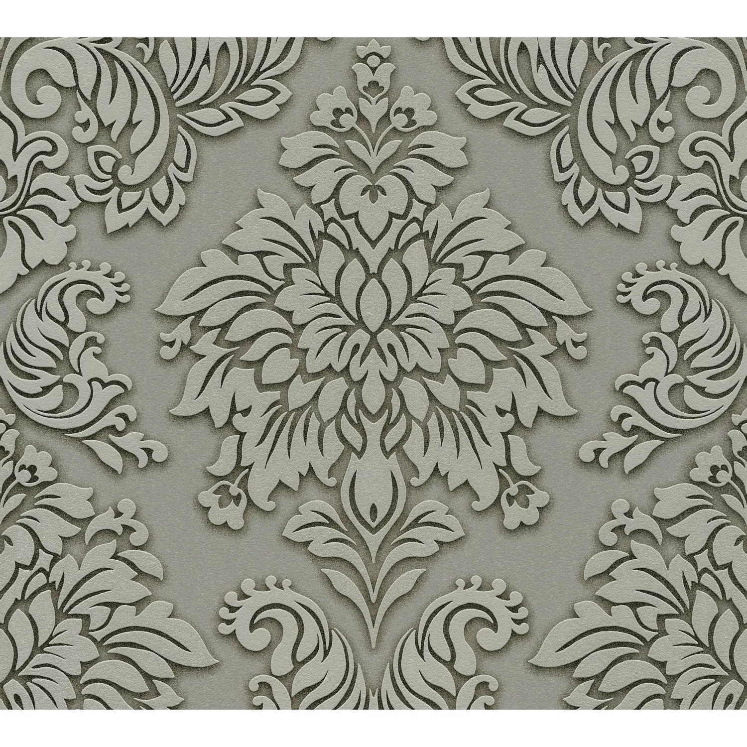 Bricoflor Ornament Tapete mit Silber Glitzer Effekt Barock Vliestapete in G günstig online kaufen